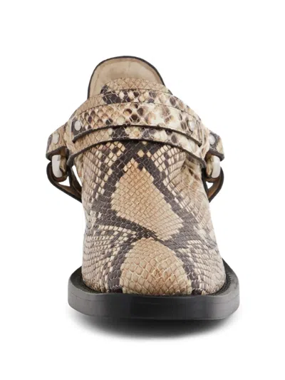 Rabanne Xl Link Biker Ankle Boots In Brown