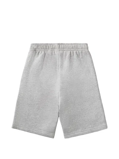 Lacoste Logo-embroidered Drawstring Track Shorts In Gray