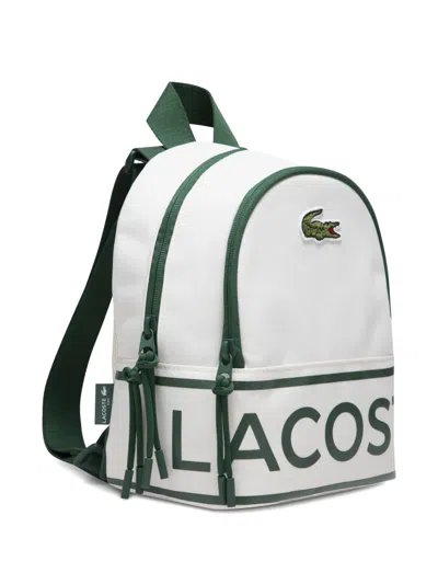 Lacoste Logo-detail Backpack In Metallic