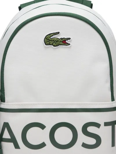 Lacoste Logo-detail Backpack In Metallic