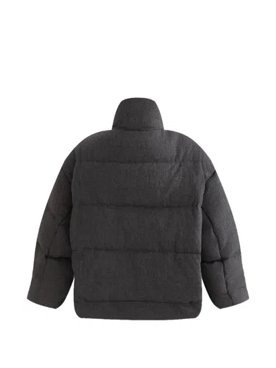 人字斜纹针织蓬松夹克