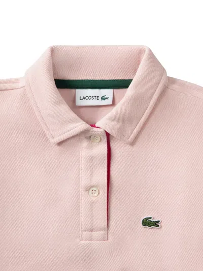 Lacoste Button T-shirt In Pink