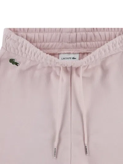 Lacoste Drawstring Split Track Pants In Pink