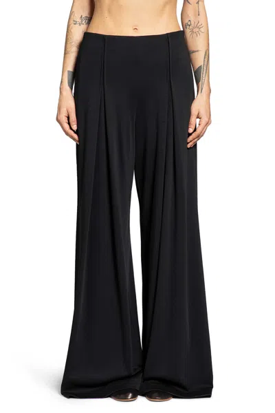 Max Mara Wool Jersey Trousers In Black