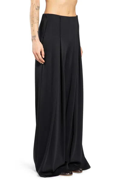 Max Mara Wool Jersey Trousers In Black