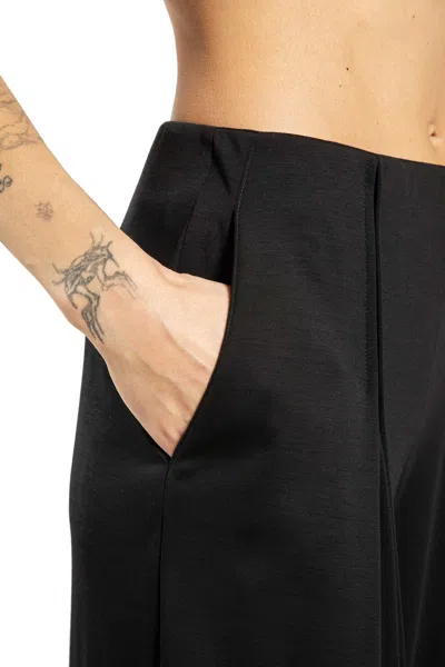 Max Mara Wool Jersey Trousers In Black