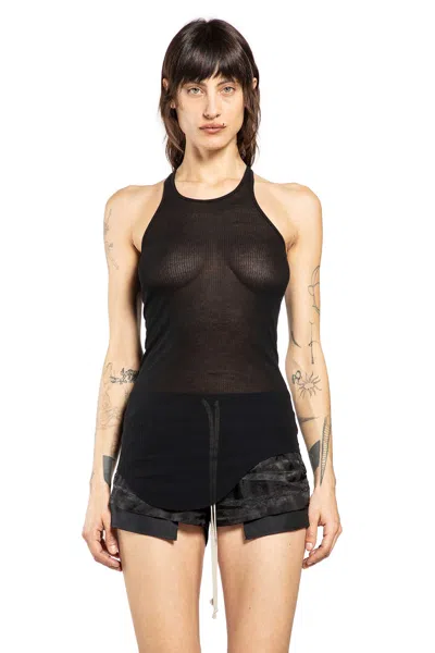 Rick Owens Forever Basic Rib Tank In Black