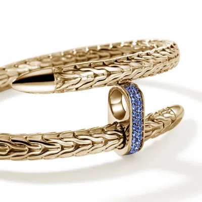 John Hardy Spear Flex Cuff, Gold, Gemstones