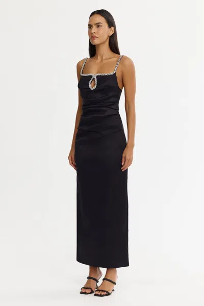 Acler Astonhall Rhinestone Cocktail Dress In Black