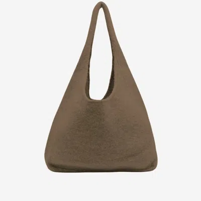 Lauren Manoogian Wool And Alpaca Shoulder Bag In Brown