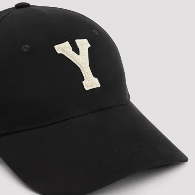 Saint Laurent Y Patch Baseball Cap In Black