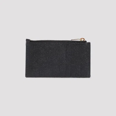 Saint Laurent Zip Card Case In Black