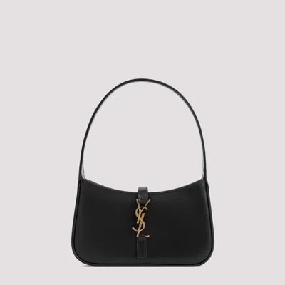 Saint Laurent Le 5 A 7 Mini Ysl Shoulder Bag In Smooth Leather In Black
