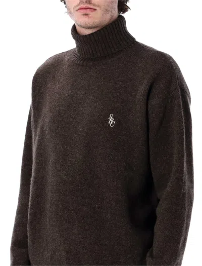 Sporty &amp; Rich Src Wool Turtleneck In Brown
