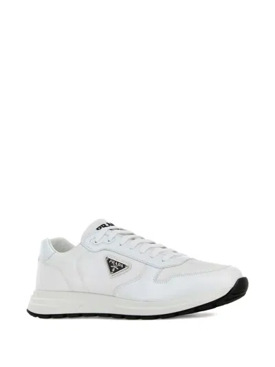 Prada White Nylon And Leather Prax 2.0 Sneakers In Multi