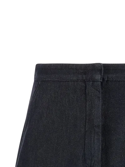 Max Mara Mxmcalca Bermuda And Short Blue In Gray