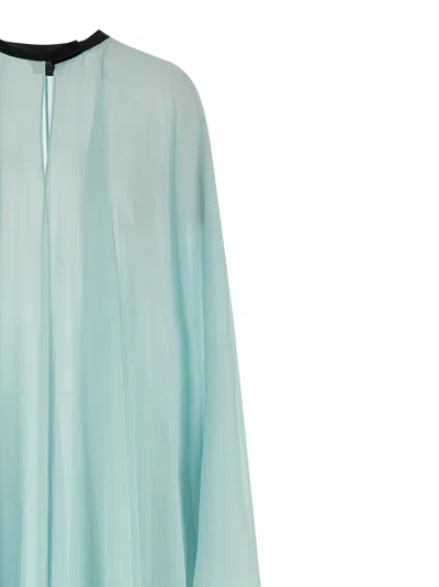 Tom Ford Caftan Silk Georgette Dresses Light Blue In Blue