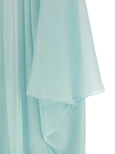 Tom Ford Caftan Silk Georgette Dresses Light Blue In Blue