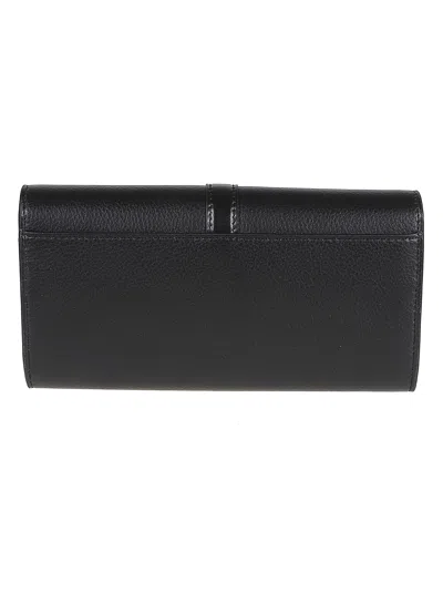 Stella Mccartney Stella Ryder Continental Wallet Embossed Grainy Eco Alter Mat - Murraya + Vegea In Black
