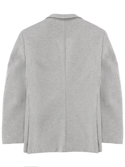 Hugo Boss Tailored Jacket Notch Lapel Front Pockets In Gray