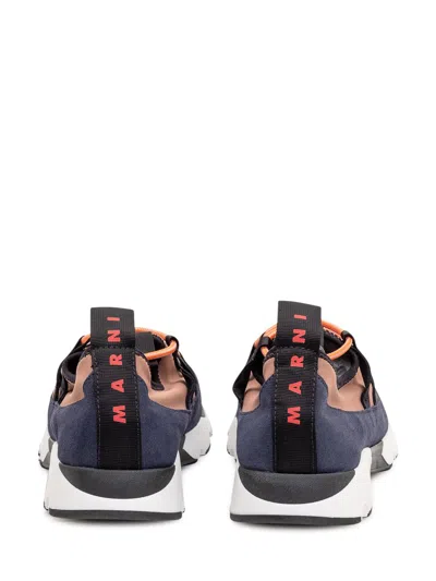 Marni Lace-up Sneakers In Blue