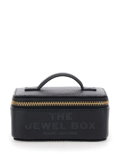 Marc Jacobs The Jewel Box Leather Vanity Case In Black