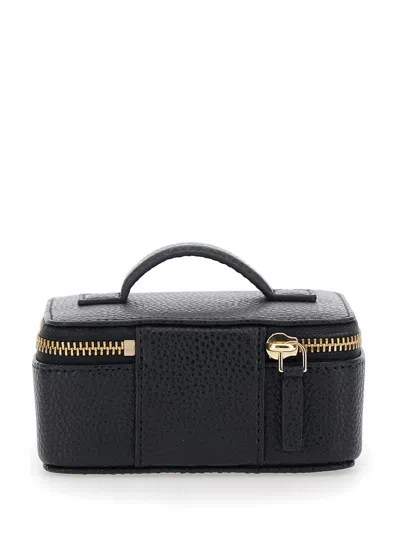 Marc Jacobs The Jewel Box Leather Vanity Case In Black