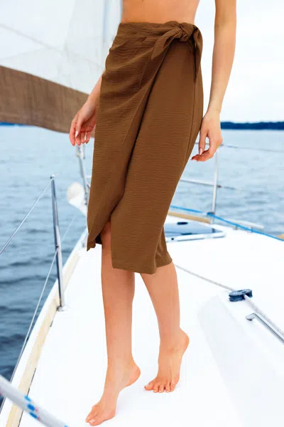 Cupshe I'm In Brown Midi Skirt In Brown