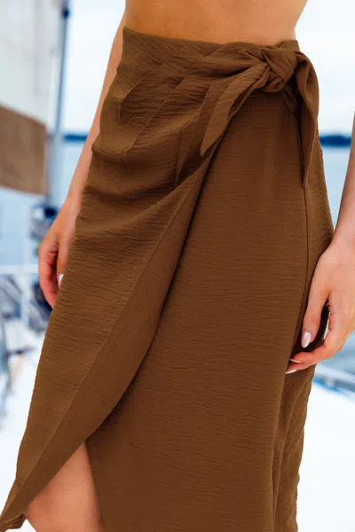 Cupshe I'm In Brown Midi Skirt In Brown