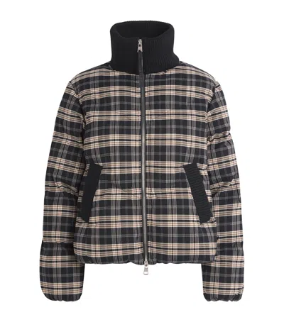 Varley Brushed-flannel Check Bryony Puffer Jacket In Multi