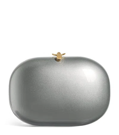 Jeffrey Levinson Oval Elina Clutch Bag In Gray