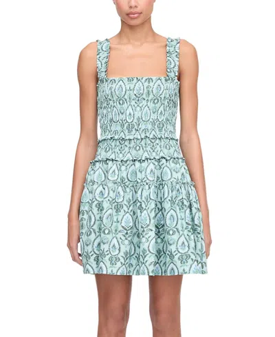 Hill House Home The Azalea Mini Nap Dress Green Palm Ikat
