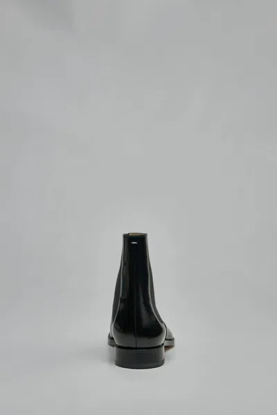 Maison Margiela Black Tabi Chelsea Ankle Boots Men In Multi