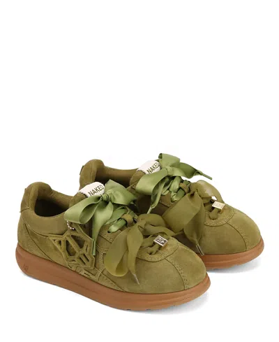 Naked Wolfe Expense Suede Sneaker In Green