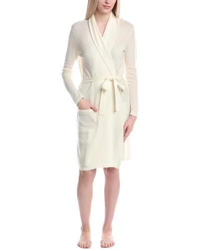 Sofia Cashmere Sofiacashmere Classic Cashmere & Wool-blend Jersey Robe In Neutral