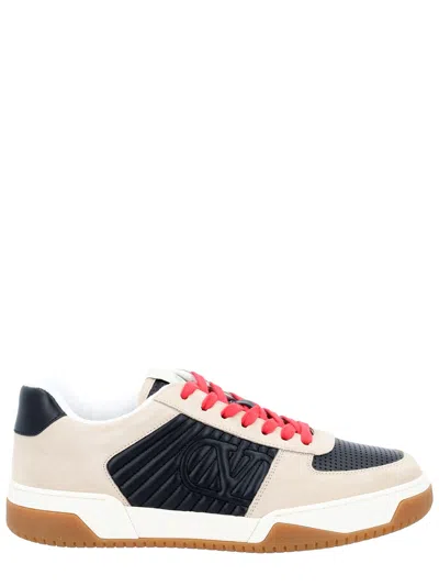 Valentino Garavani Sneakers Contrasting Panels Perforated Detailing Rubber Sole In Multi