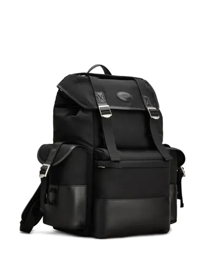 Tod's Buckle-strap Backpack In Black