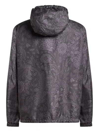 Etro フローラル ウインドブレーカー In Brown
