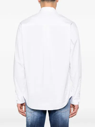 Dsquared2 Zip-pocket Shirt In White