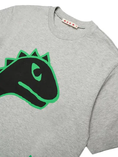 Marni Dinosaur Graphic T-shirt In Multi