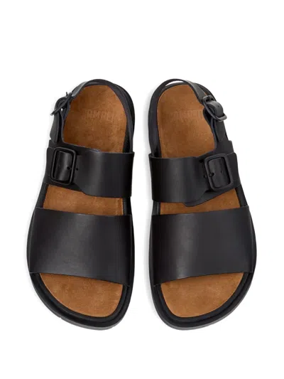 Camper Lluc Two Strap Sandal In Black