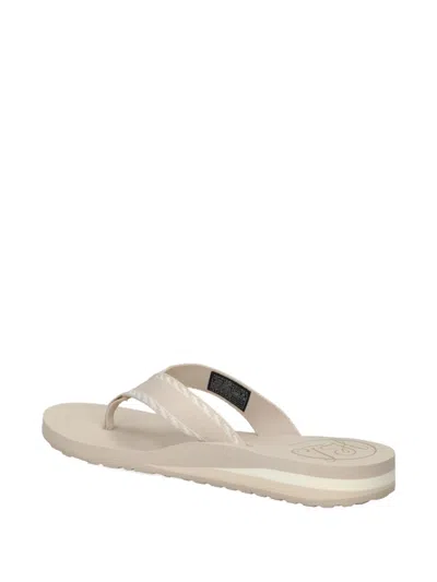 Tommy Hilfiger Woven Strap Flip-flops In Neutral