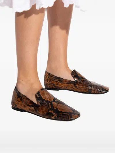 Iro Snakes-print Loafers In Multi
