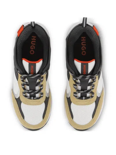 Hugo Boss Panel Lace-up Sneakers In White