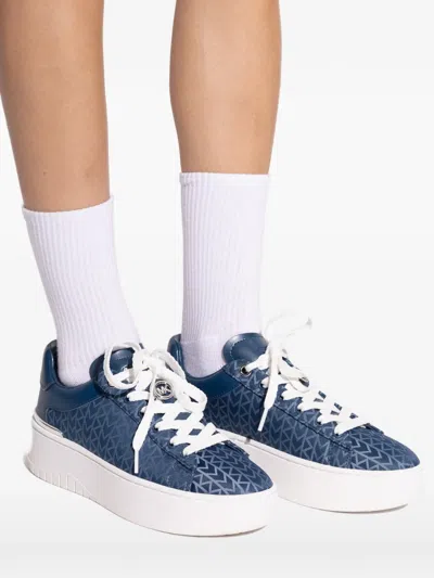 Michael Michael Kors Patterned Sneakers In Blue