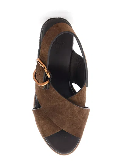 Castaã±er Bettina Buckled Espadrilles In Brown