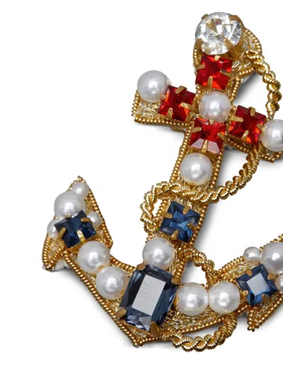 Thom Browne Anchor-motif Brooch In Multi