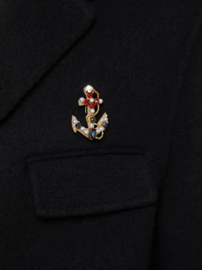 Thom Browne Anchor-motif Brooch In Multi