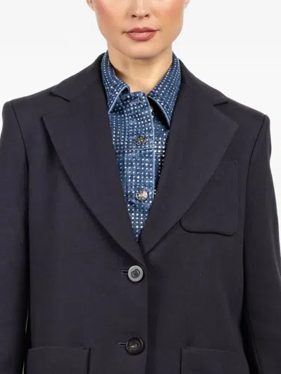 Veronica Beard Buttoned Embellished Tie In Blue