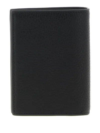 Saint Laurent Mini Cassandre Card Holder In Black